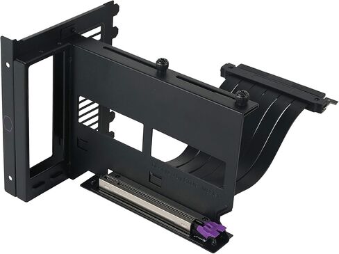 Cooler Master Vertical GPU Holder Kit V3, for E-ATX/ATX/mATX PC Case & PCI-E 4.0 Devices, Adjustable Modular Video Card Support, Thick SGCC Steel Bracket, 165 mm Riser Cable Included - Black in Saudi Arabia