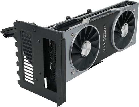 Cooler Master Vertical GPU Holder Kit V3, for E-ATX/ATX/mATX PC Case & PCI-E 4.0 Devices, Adjustable Modular Video Card Support, Thick SGCC Steel Bracket, 165 mm Riser Cable Included - Black in Saudi Arabia