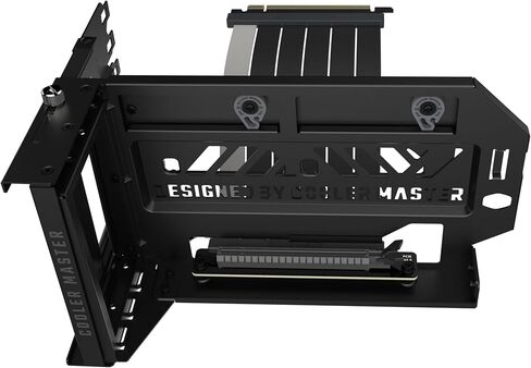 Cooler Master Vertical GPU Holder Kit V3, for E-ATX/ATX/mATX PC Case & PCI-E 4.0 Devices, Adjustable Modular Video Card Support, Thick SGCC Steel Bracket, 165 mm Riser Cable Included - Black in Saudi Arabia