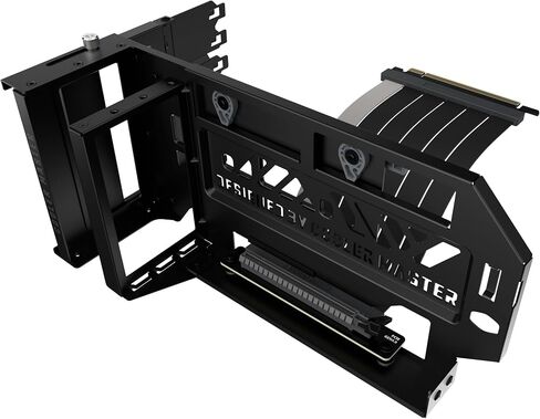 Cooler Master Vertical GPU Holder Kit V3, for E-ATX/ATX/mATX PC Case & PCI-E 4.0 Devices, Adjustable Modular Video Card Support, Thick SGCC Steel Bracket, 165 mm Riser Cable Included - Black in Saudi Arabia