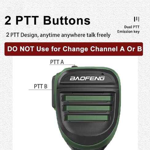 BAOFENG UV-5R Microphone Speaker SQ26 SQ27 Handheld Speaker Mic Rainproof Upgrade of The Original BF Mic for GMRS Ham Radio 2Pin K Mic Compatible with UV-82 UV-S9 BF-F8HP in Saudi Arabia