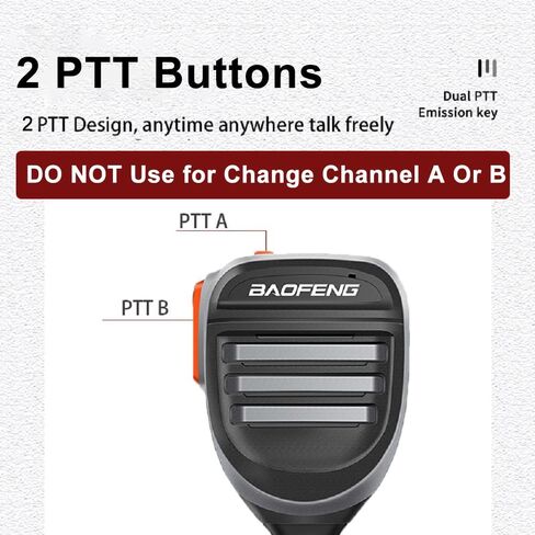 BAOFENG UV-5R Microphone Speaker SQ26 SQ27 Handheld Speaker Mic Rainproof Upgrade of The Original BF Mic for GMRS Ham Radio 2Pin K Mic Compatible with UV-82 UV-S9 BF-F8HP in Saudi Arabia