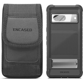 Encased 2-in-1 Set for Google Pixel 7 Belt Case with Holster Clip Phone Pouch and Shockproof Case with Kickstand