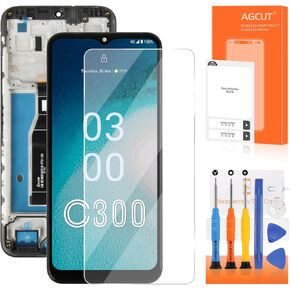 for Nokia C300 Screen Replacement for Nokia C300 LCD Display Touch Screen N155DL TA-1515 LCD Digitizer Assembly Repair Part with Frame