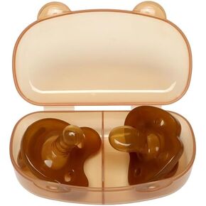 Pacifier Case Holder Storage 2 Pacifier with Division Transparent Portable Baby Pacifier Container Protect Pacifier Holder Case for Travel Pacifier Box Accesories BPA Free