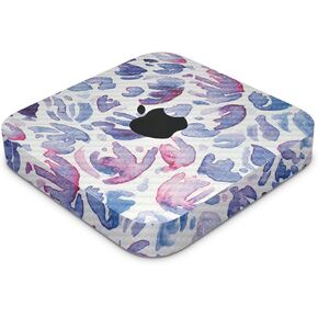 Carbon Fiber Skin Compatible with Apple Mac Mini M2 (2023) - Blue Petals - Premium 3M Vinyl Protective Wrap Decal Cover - Easy to Apply | Crafted in The USA by MightySkins