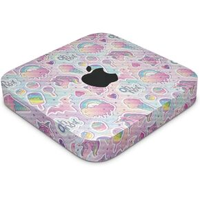 Carbon Fiber Skin Compatible with Apple Mac Mini M2 (2023) - Unicorn Popsicle - Premium 3M Vinyl Protective Decal Cover - Easy to Apply | Crafted in The USA by MightySkins
