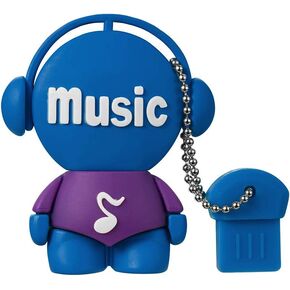 USB Flash Drives, 8GB / 16GB / 32GB / 64GB Waterproof Novelty Silicone USB 2.0 USB Flash Memory Stick Data Storage Pendrive Thumb Drives (32GB, Music)