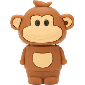 محرك أقراص فلاش USB لطيف سعة 32 جيجابايت، محرك إبهام لطيف على شكل قرد، عصا إبهام ذاكرة بندريف حيوانية لطيفة من السيليكون، للمعلمين والطلاب والموظفين (32 جيجابايت) in Kuwait