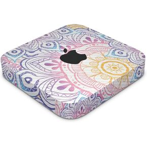 Carbon Fiber Skin Compatible with Apple Mac Mini M2 (2023) - Vibrant Mandala - Premium 3M Vinyl Protective Decal Cover - Easy to Apply | Crafted in The USA by MightySkins