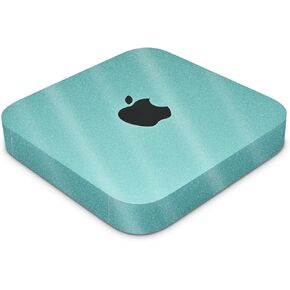 Glossy Glitter Skin Compatible with Apple Mac Mini M2 Pro (2023) - Solid Turquoise - Premium 3M Vinyl Protective Decal Cover - Easy to Apply | Crafted in The USA by MightySkins