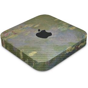 غلاف من ألياف الكربون متوافق مع Apple Mac Mini M2 (2023) - زنابق الماء - غطاء لاصق واقٍ من الفينيل الفاخر 3M - سهل الاستخدام | صُنع في الولايات المتحدة الأمريكية بواسطة MightySkins