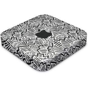 Carbon Fiber Skin Compatible with Apple Mac Mini M2 (2023) - Abstract Black - Premium 3M Vinyl Protective Wrap Decal Cover - Easy to Apply | Crafted in The USA by MightySkins