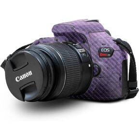Carbon Fiber Skin Compatible with Canon EOS Rebel T7 Camera - Antique Purple - Premium 3M Vinyl Protective Wrap Decal Cover - Easy to Apply | Crafted in The USA by MightySkins