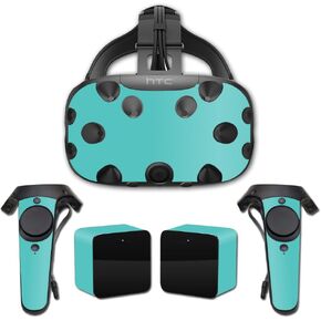 MightySkins Skin Compatible with HTC Vive Full Coverage - Solid Turquoise | Protective, Durable, and Unique Vinyl Decal wrap Cover | Easy to Apply, Remove, and Change Styles | Made in The USA
