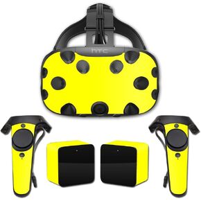 MightySkins Skin Compatible with HTC Vive Full Coverage - Solid Yellow | Protective, Durable, and Unique Vinyl Decal wrap Cover | Easy to Apply, Remove, and Change Styles | Made in The USA
