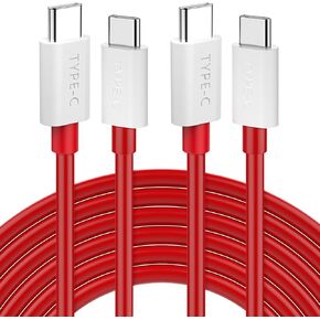 USB C to USB C Cable for OnePlus 10T 5G 125W SUPERVOOC, 65W Warp Charge for OnePlus 9 9Pro 8T Type C Charger Cord Fast Charging Cable for Samsung S23 S22 Fold 4 Flip 3 S21 iPad Pro Macbook,2-Pcs 3.3FT