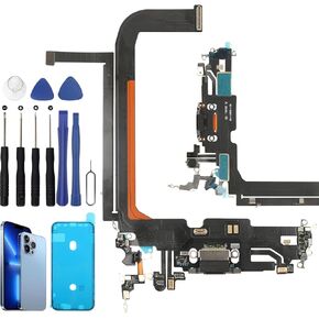 Charging Port Replacement for iPhone 13 Pro Max USB Dock Connector Flex Cable Replacement for iPhone 13 Pro Max with Tool