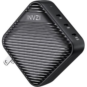 INVZI GaNHub 140W USB C Charger, PD 3.1 GaN Charger 3-Port Compatible with MacBook Pro 16" M1, MacBook Air M1/M2, Dell XPS 15/13, iPad Pro, iPhone 14/13 Series, Galaxy, Steam Deck