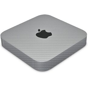 Carbon Fiber Skin Compatible with Apple Mac Mini M2 Pro (2023) - Solid Gray - Premium 3M Vinyl Protective Wrap Decal Cover - Easy to Apply | Crafted in The USA by MightySkins