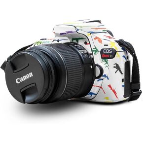 Carbon Fiber Skin Compatible with Canon EOS Rebel T7 Camera - Awesome Alpacas - Premium 3M Vinyl Protective Wrap Decal Cover - Easy to Apply | Crafted in The USA by MightySkins
