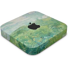 Carbon Fiber Skin Compatible with Apple Mac Mini M2 Pro (2023) - Green Wheat Fields - Premium 3M Vinyl Protective Decal Cover - Easy to Apply | Crafted in The USA by MightySkins