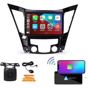 [2G+32G] Carplay Android Auto Touchscreen Autoradio Car Stereo GPS Navigation FM Radio Head Unit WiFi Mirror Link Multimedia Player GPS Radio DSP for Hyundai Sonata 2010-2014