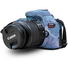 Carbon Fiber Skin Compatible with Canon EOS Rebel T7 Camera - Black Wall - Premium 3M Vinyl Protective Wrap Decal Cover - Easy to Apply | Crafted in The USA by MightySkins