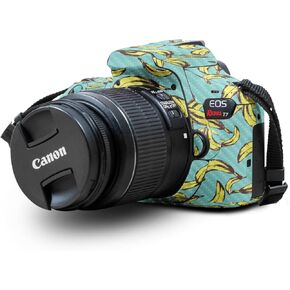 غلاف من ألياف الكربون متوافق مع كاميرا Canon EOS Rebel T7 - ​​حفلة الجراء - غطاء لاصق واقٍ من الفينيل 3M ممتاز - سهل الاستخدام | صُنع في الولايات المتحدة الأمريكية بواسطة MightySkins