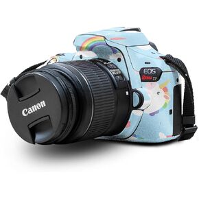 غلاف من ألياف الكربون متوافق مع كاميرا Canon EOS Rebel T7 - ​​Girly - غطاء لاصق واقٍ من الفينيل 3M ممتاز - سهل الاستخدام | صُنع في الولايات المتحدة الأمريكية بواسطة MightySkins in Saudi Arabia