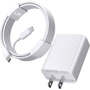 Jiunai USB C Wall Charger for Pixel 8a, 18W Plug-in USB C Charge Block 3.3ft USB C Cable Power Delivery 9V 2A Speed Charger Adapter PD Type C Wall Charger Block for Google Pixel Tablet iPad Galaxy S24