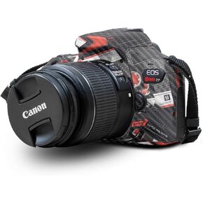 Carbon Fiber Skin Compatible with Canon EOS Rebel T7 Camera - Action Fish Puzzle - Premium 3M Vinyl Protective Wrap Decal Cover - Easy to Apply | Crafted in The USA by MightySkins