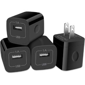 USB Blocks for iPhone 15 Pro Max/14/13/12/11/X,Samsung Galaxy A15 5G/A14/S24/A23/A13/A54/A53/A03s/S23/Z Fold5/S21FE,Pixel 8/7a/6,4 Pack Power Brick Fast Charging Square USB Box Phone Charger Cube Plug