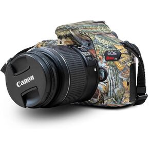 غلاف متوافق مع كاميرا Canon EOS Rebel T7 - ​​مضلع ذهبي وردي - غطاء لاصق واقٍ من الفينيل 3M ممتاز - سهل الاستخدام | صُنع في الولايات المتحدة الأمريكية بواسطة MightySkins