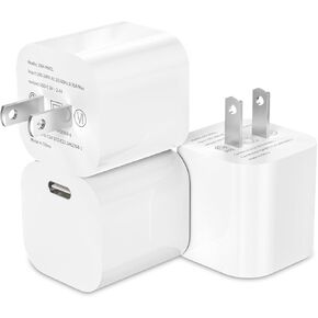 iPhone 15 14 13 12 11 USB C Wall Charger, 3Pack USB C Charger Block USBC Power Adapter PD Plug Box Type C Brick Cube for iPhone 15 14 13 12 11 Pro Max XS X XR SE 8 Plus, iPad Pro/Mini/Air, AirPods Pro