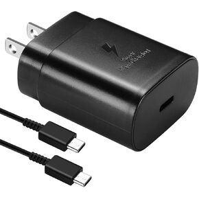 Type C Charger, 25W USB-C Super Fast Charging with 3ft Android Phone Charge Cable Cord Compatible with Samsung Galaxy S24 Ultra / S23 / S22 / S21 / S20 Plus/Note 20/10+ / S10 / S9 / S8