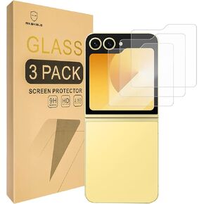 Mr.Shield Screen Protector compatible with Samsung Galaxy Z Flip 6 5G (Front Screen Only) [Case Friendly] [Tempered Glass] [3-PACK] [Japan Glass with 9H Hardness]
