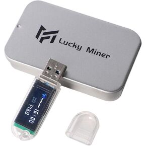 USB Bitcoins Miner solo miner LV03 Lottery crypto miner asic 74KH 1W with Mini Display mini bitcoins mining machine（1PCS）
