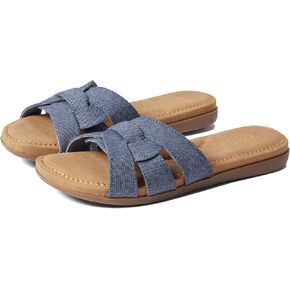 Cliffs by White Mountain Women's Fredie Slide Sandal, Denim Blue/Fabric, 7.5
