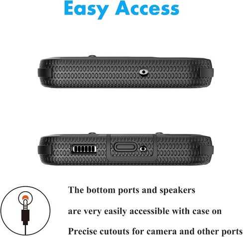 Njjex Rugged Case for Samsung Galaxy S22 5G, for Galaxy S22 Case 6.1", [Nbeck] Heavy Duty Built-in Screen Protector Locking Swivel Holster Belt Clip Kickstand Hard Shell Cover for Samsung S22 [Black] in Saudi Arabia