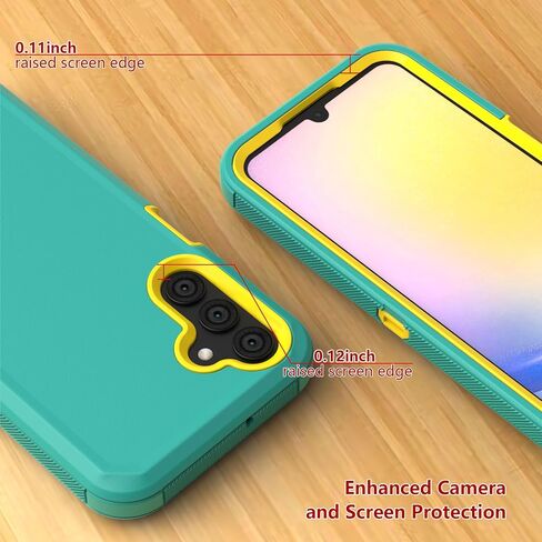 Phone Case for Samsung Galaxy A25 5G case,Heavy Duty Hard Shockproof Armor Protector Case Cover with Belt Clip Holster for Samsung A25 5G Phone Case (Black) in Saudi Arabia