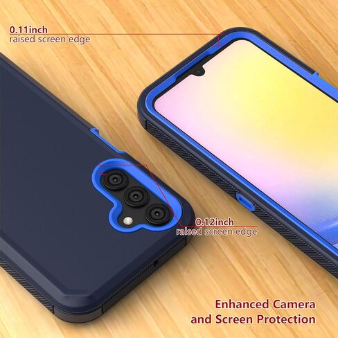 Phone Case for Samsung Galaxy A25 5G case,Heavy Duty Hard Shockproof Armor Protector Case Cover with Belt Clip Holster for Samsung A25 5G Phone Case (Black) in Kuwait