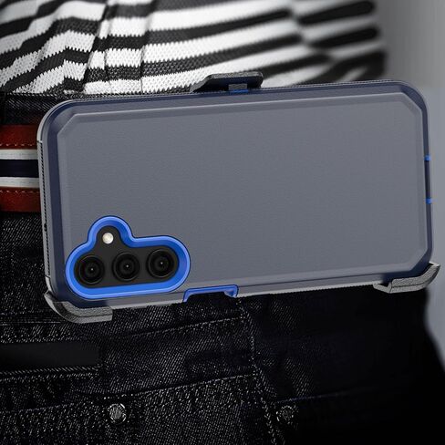 Phone Case for Samsung Galaxy A25 5G case,Heavy Duty Hard Shockproof Armor Protector Case Cover with Belt Clip Holster for Samsung A25 5G Phone Case (Black) in Kuwait