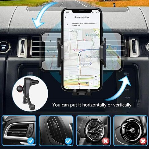 1 PC Car Phone Holder with Silicone Gasket, Shockproof Waterproof Plastic Vehicle Smartphone Mount for 1.96In to 3.54In Equipment, Universal Automotive Navigation Accessories (Black) in Saudi Arabia