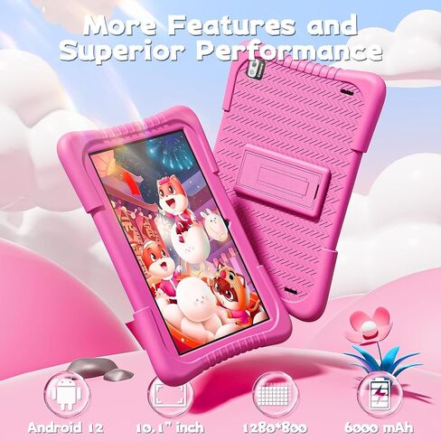 تابلت SGIN Android 12، أجهزة لوحية مقاس 10 بوصات، ذاكرة وصول عشوائي 4 جيجا بايت وذاكرة تخزين داخلية 64 جيجا بايت مع حافظة مقاومة، معالج ثماني النواة بسرعة 2.0 جيجا هرتز، شاشة IPS 1280 * 800، كاميرا 2 ميجابكسل + 5 ميجابكسل، 6000 مللي أمبير، واي فاي، بلوتوث in Saudi Arabia