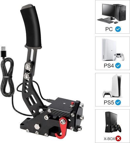 ترقية CNSPEED فرامل اليد USB 64 بت لـ Logitech G29، متوافقة مع PS4/PS5 + نظام الكمبيوتر الشخصي لألعاب السباق المحاكاة مع مستشعر قاعة زائد غير متصل (بدون مشبك) in Kuwait