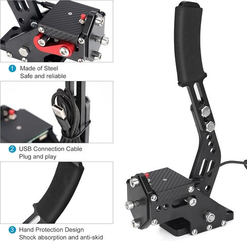 ترقية CNSPEED فرامل اليد USB 64 بت لـ Logitech G29، متوافقة مع PS4/PS5 + نظام الكمبيوتر الشخصي لألعاب السباق المحاكاة مع مستشعر قاعة زائد غير متصل (بدون مشبك) in Kuwait