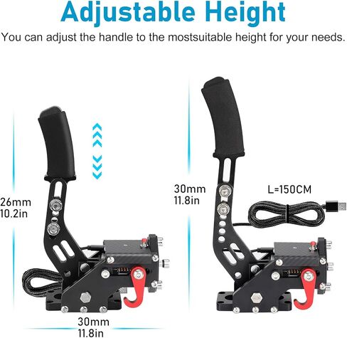 ترقية CNSPEED فرامل اليد USB 64 بت لـ Logitech G29، متوافقة مع PS4/PS5 + نظام الكمبيوتر الشخصي لألعاب السباق المحاكاة مع مستشعر قاعة زائد غير متصل (بدون مشبك) in Kuwait