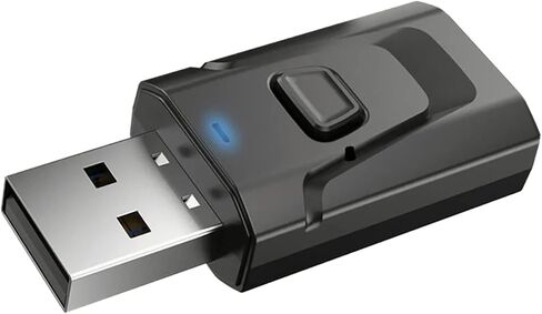 USB Bluetooth Receiver Transmitter, Portable 3.5mm Aux Car Adapter Clear Sound Quality Plug and Play Stable Transmission Audio Adapter with 3.5mm Aux Audio Wiring in Saudi Arabia