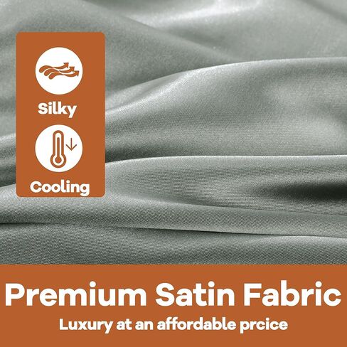 HOMBYS Silky Satin Pregnancy Pillow Cover (ONLY Pillowcase), Luxurious Smooth Maternity Pillow Cover, C Shaped Soft & Breathable Large Pillow Protector for Side Sleeper, 60.2" L x 34.2" W, Black in Saudi Arabia